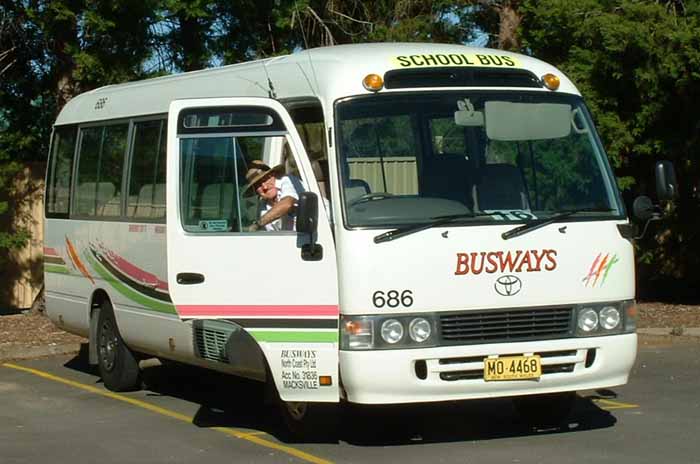 Busways Toyota Coaster 686